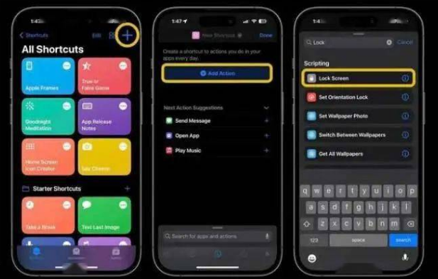 杜集苹果14锁屏维修店分享iPhone14升级iOS16.4后如何创建锁屏快捷方式 