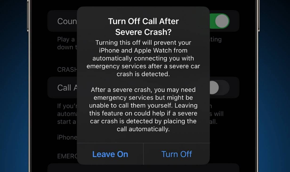 杜集苹果14维修分享 iPhone 14 和 Apple Watch 上关闭崩溃检测 