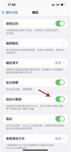 杜集苹果手机维修分享iPhone手机如何设置摇一摇删除文字 